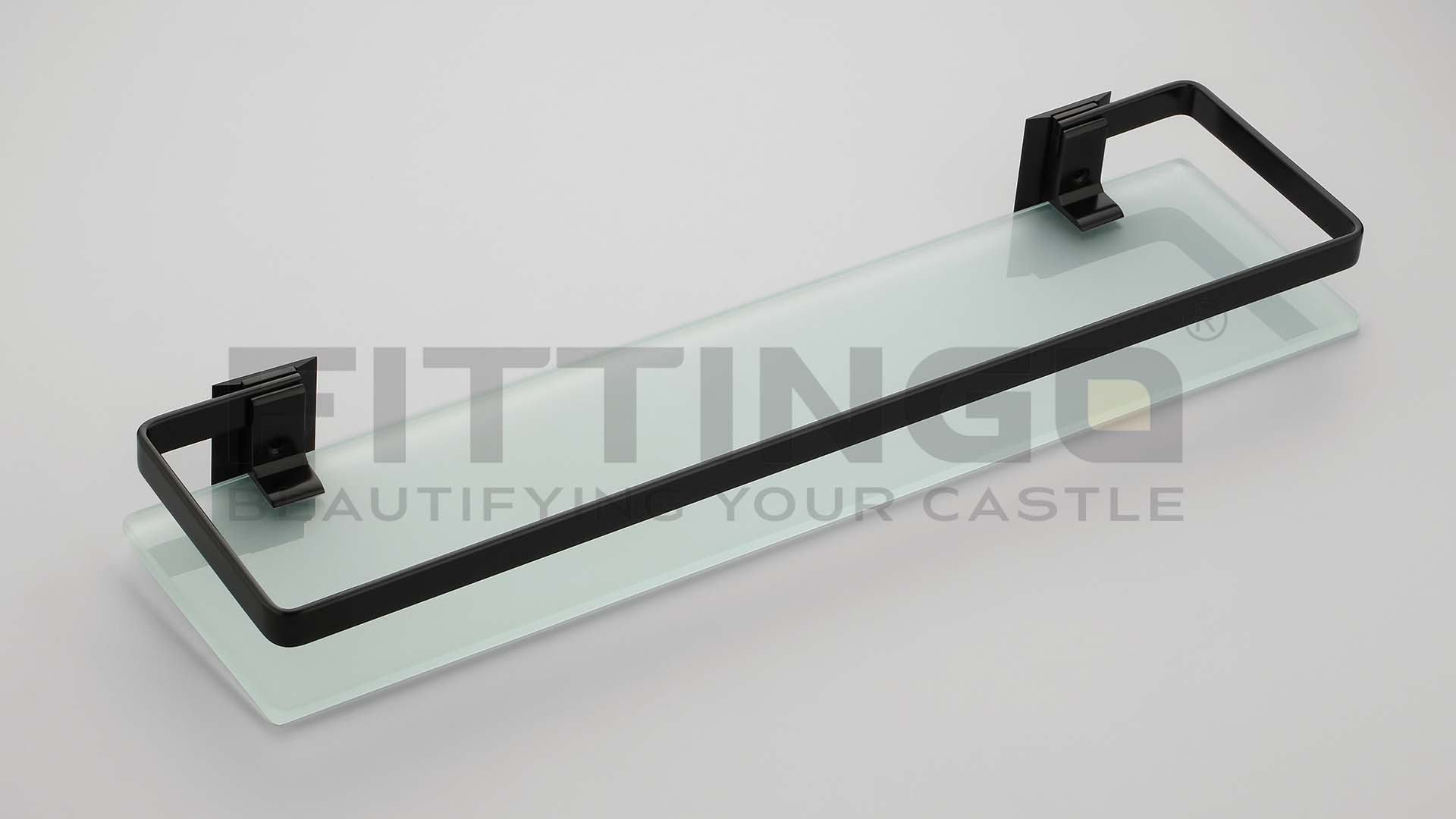 GLASS SHELF – Black - Fittingo Hardware