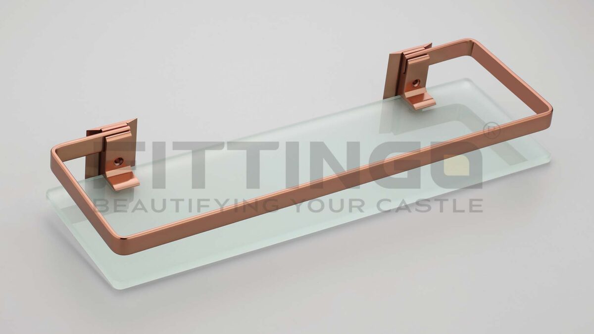 GLASS SHELF – Rose Gold - Fittingo Hardware